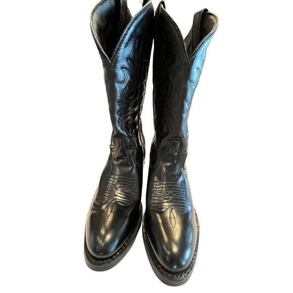 Laredo Mens boots Black Cowboy Western  Sz 7 EW Resist NWOT - Picture 3 of 10
